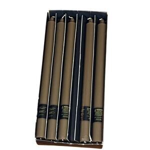 Root Arista/Taper 12” Unscented Candles, Taupe 11 (1 missing from a box of 12)